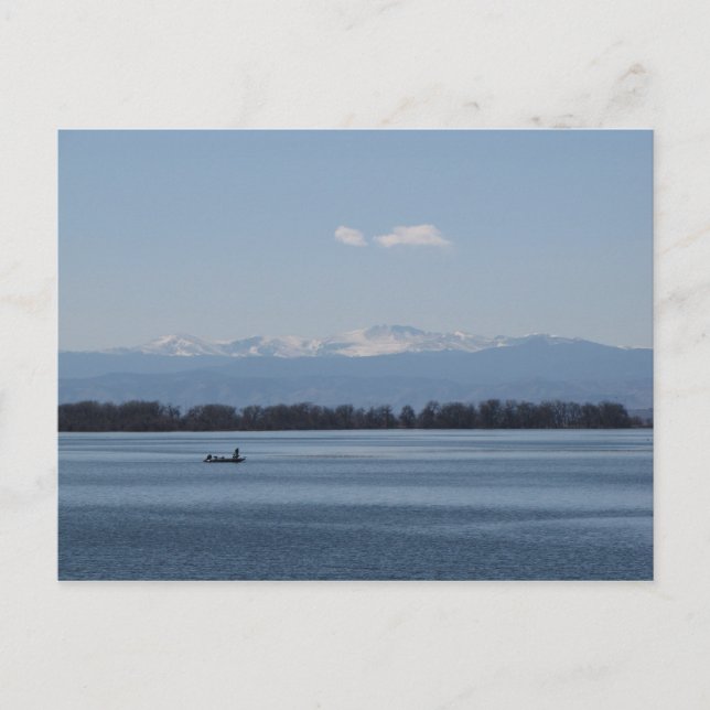 Postal Pesca en el Parque Estatal Barr Lake Colorado (Anverso)