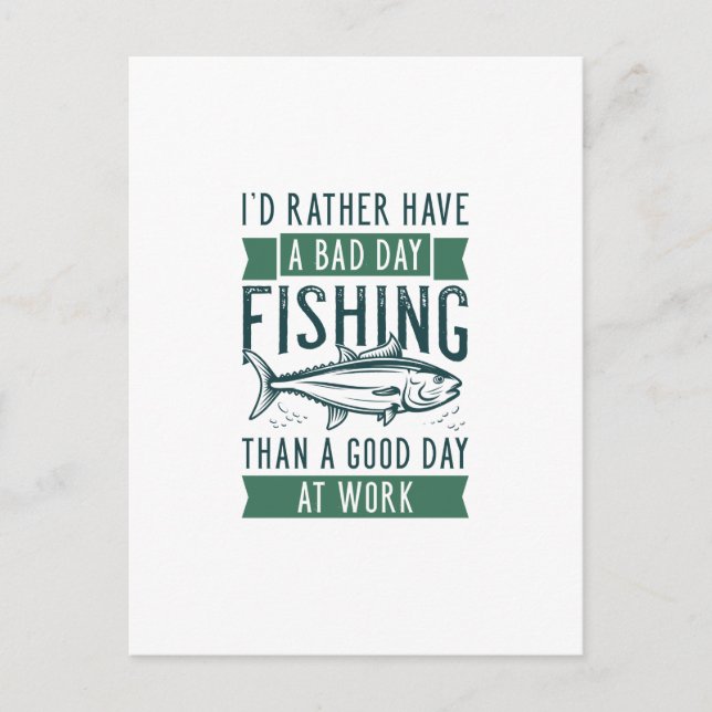 Postal Pesca en mal día (Anverso)