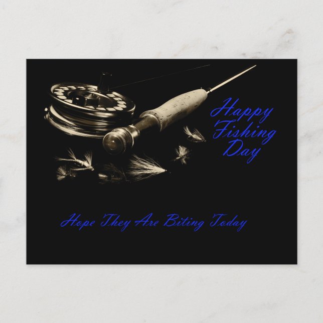 Postal Pesca feliz (Anverso)