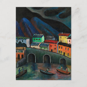 Postal Pesca nocturna en Ascona