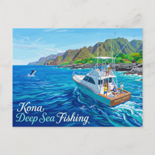 Postal Pesca Profunda en Kona, Costa de Kona EE. UU.