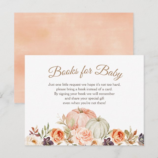 Postal Pesca y libros de calabaza verde para el bebé (Anverso / Reverso)