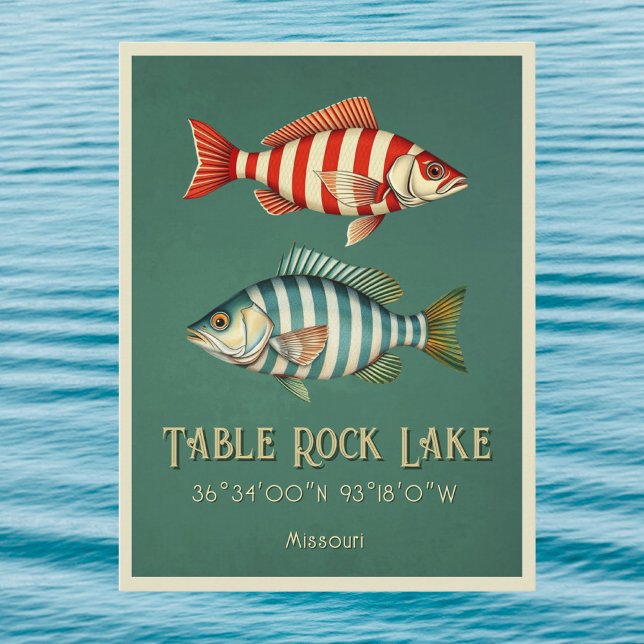 Postal Pescado a rayas del lago Rock de la Mesa (Subido por el creador)