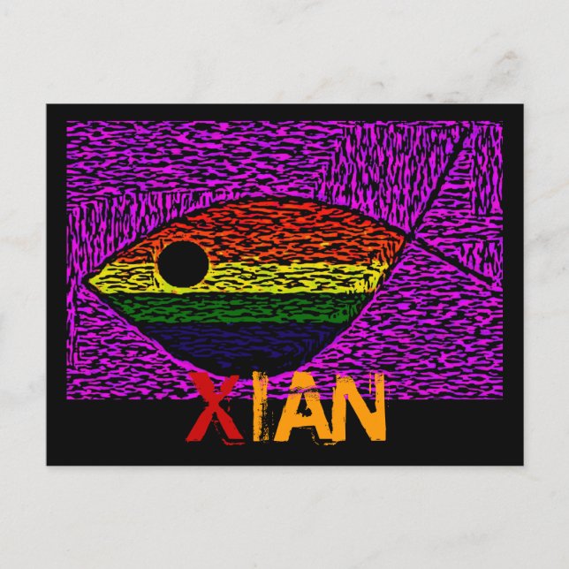 Postal Pescado arco iris (Anverso)