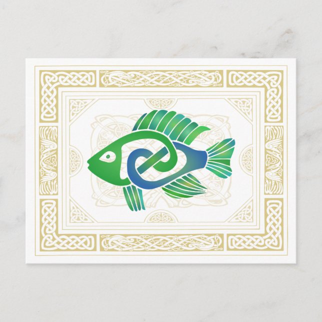 Postal Pescado celta (Anverso)