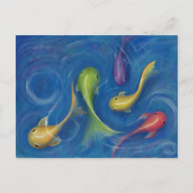 Postal Pescado colorido (Anverso)