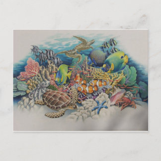 Postal Pescado de arrecife de coral en una sinfonía