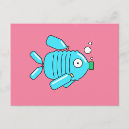 Postal Pescado de botella de plástico // Conciencia sobre