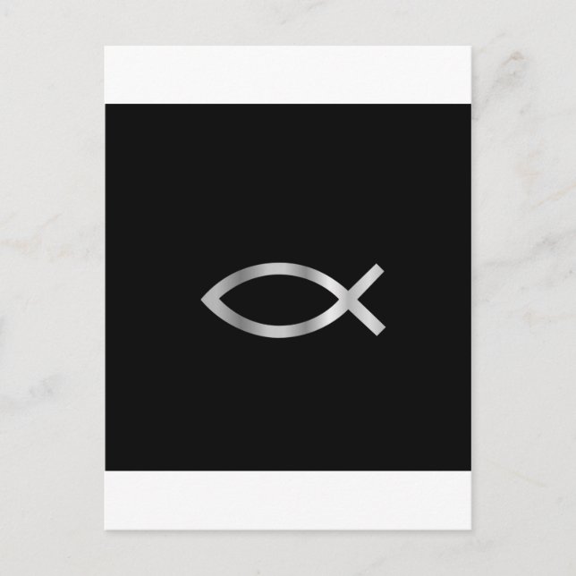 Postal Pescado de Christianity Ichthys (Anverso)