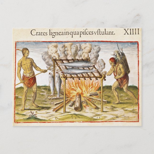 Postal Pescado de cocina (Anverso)