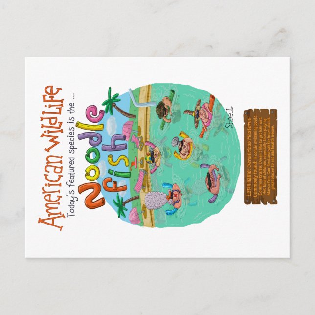Postal Pescado de fideos americano (Anverso)