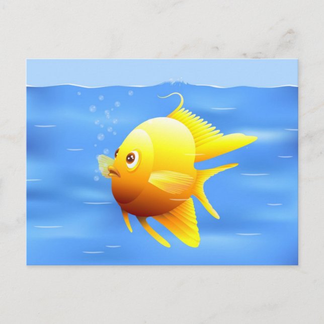 Postal Pescado de oro (Anverso)