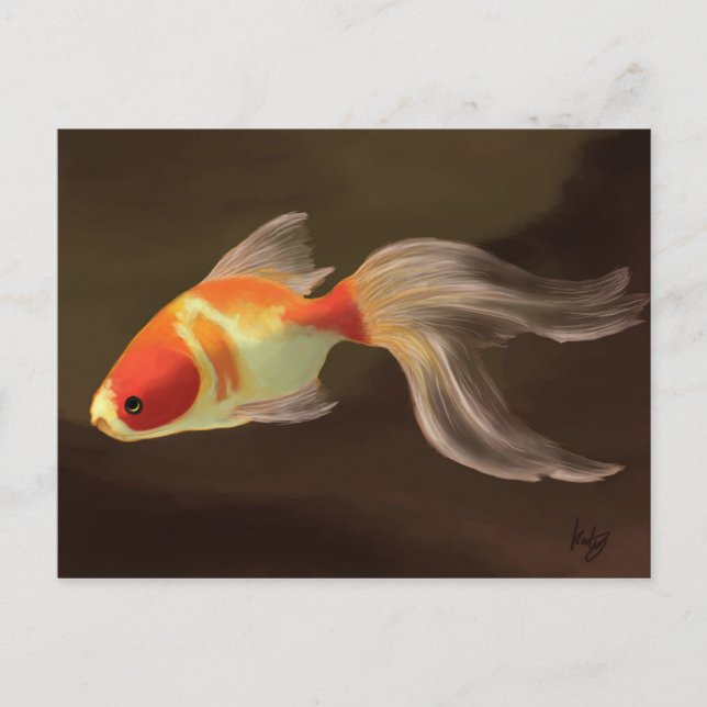 Postal Pescado de oro (Anverso)