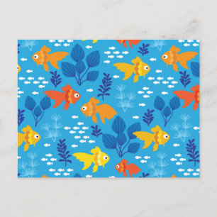 Postal Pescado de oro en acuario