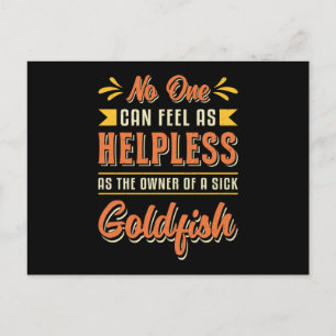 Postal Pescado De Oro Propietario De Un Pescado Divertido