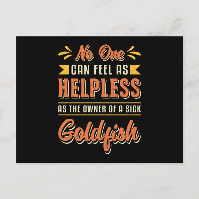 Postal Pescado De Oro Propietario De Un Pescado Divertido (Anverso)