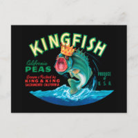 Pescado de trasero con corona en fondo negro