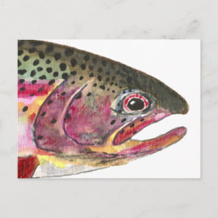 Postal Pescado de trucha arco iris