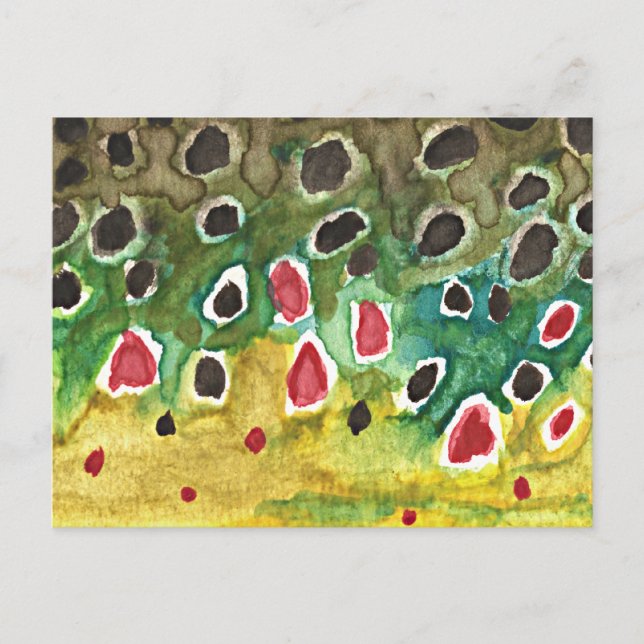 Postal Pescado de trucha marrón (Anverso)