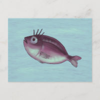 Pescado divertido con un arte digital con pestañas
