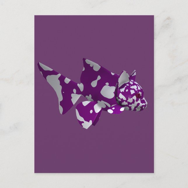 Postal Pescado morado (Anverso)