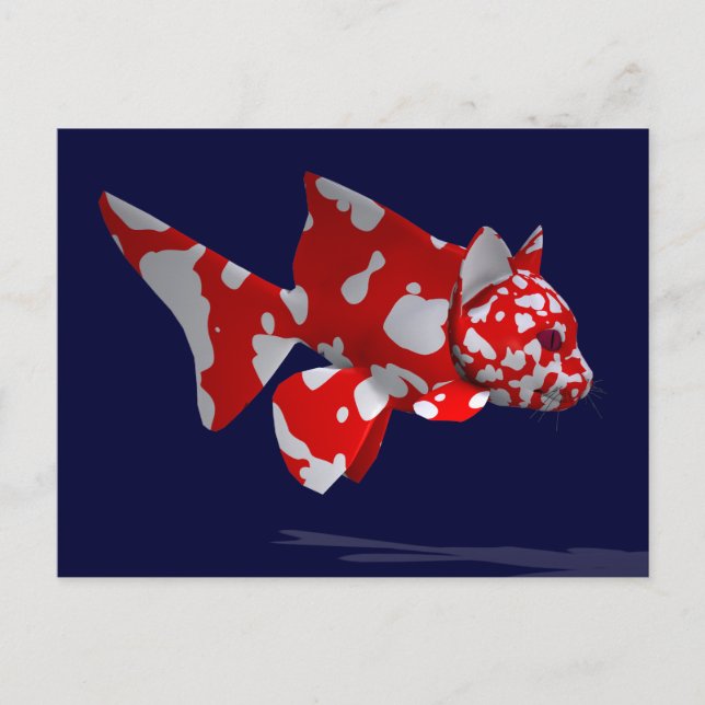 Postal Pescado muy raro (Anverso)