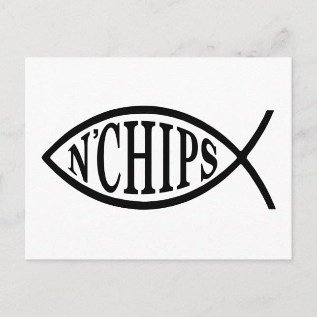 Postal Pescado N' Chips (Anverso)