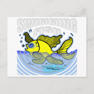 Postal Pescado nadador