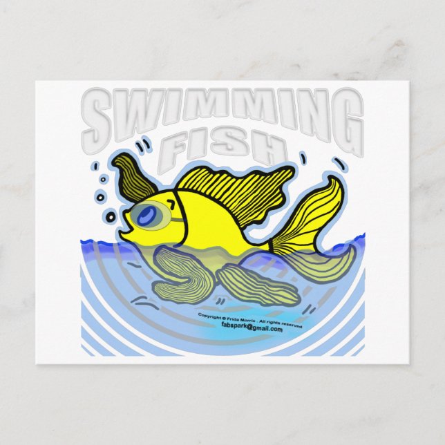 Postal Pescado nadador (Anverso)