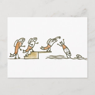 Postal Pescado Natación