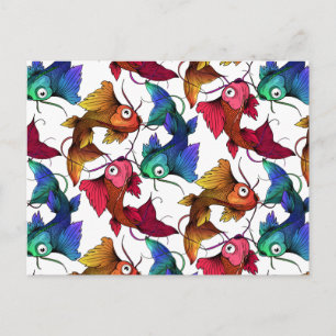 Postal Pescado Personalizado colorido