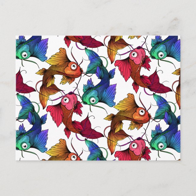 Postal Pescado Personalizado colorido (Anverso)