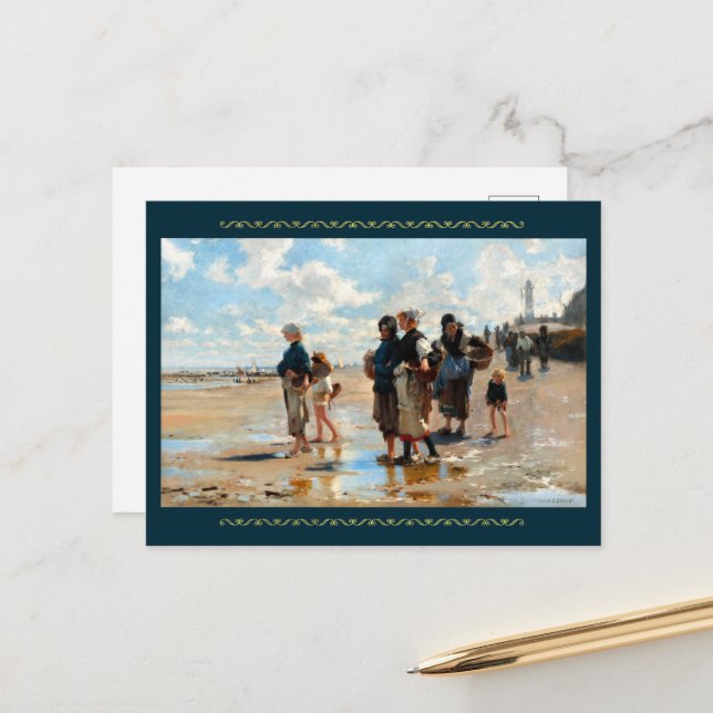 Postal Pescado por John Singer Sargent (Anverso/Reverso In Situ)