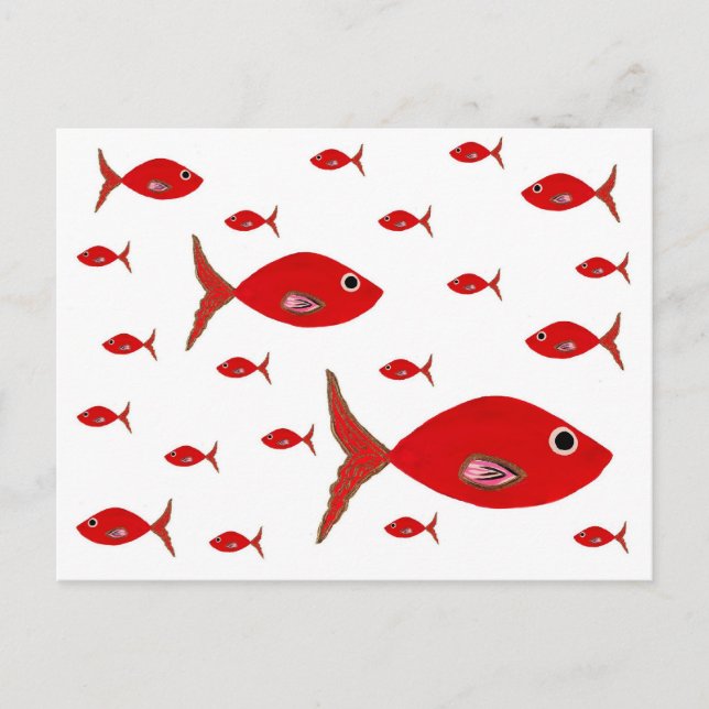 Postal Pescado Rojo (Anverso)