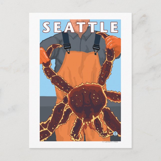 Postal Pescador de cangrejo rey - Seattle, Washington (Anverso)