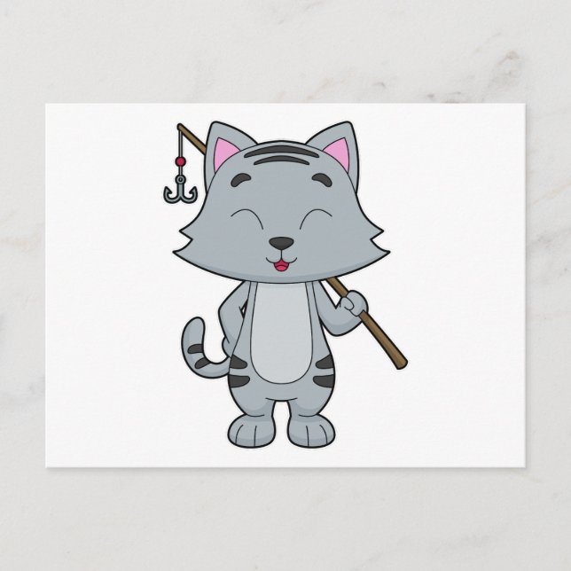 Postal Pescador de gato (Anverso)