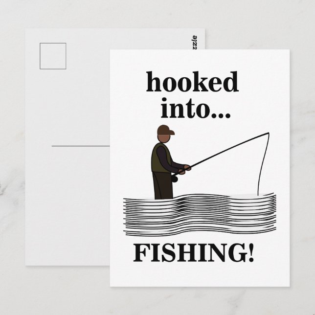 Postal Pescador de pesca (Anverso / Reverso)
