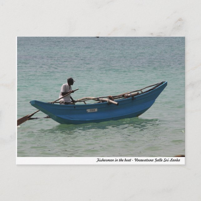 Postal Pescador de Sri Lanka (Anverso)