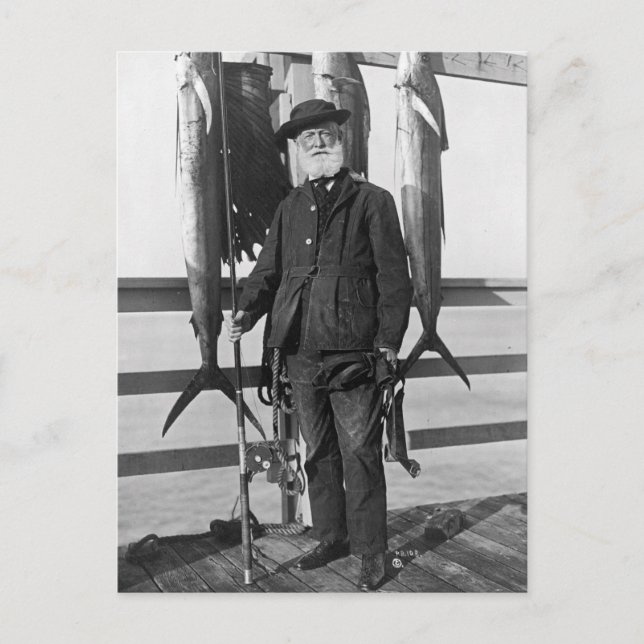 Postal Pescador del mar profundo, 1912 (Anverso)