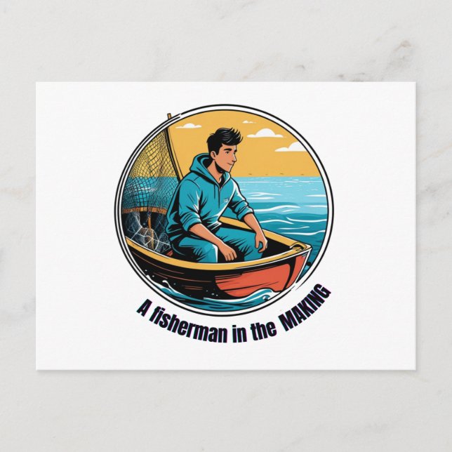 Postal Pescador en formación (Anverso)