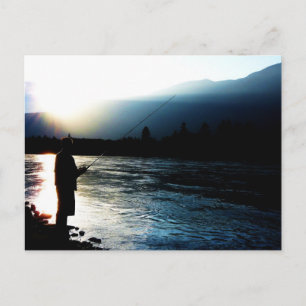 Postal Pescador ligero de la noche