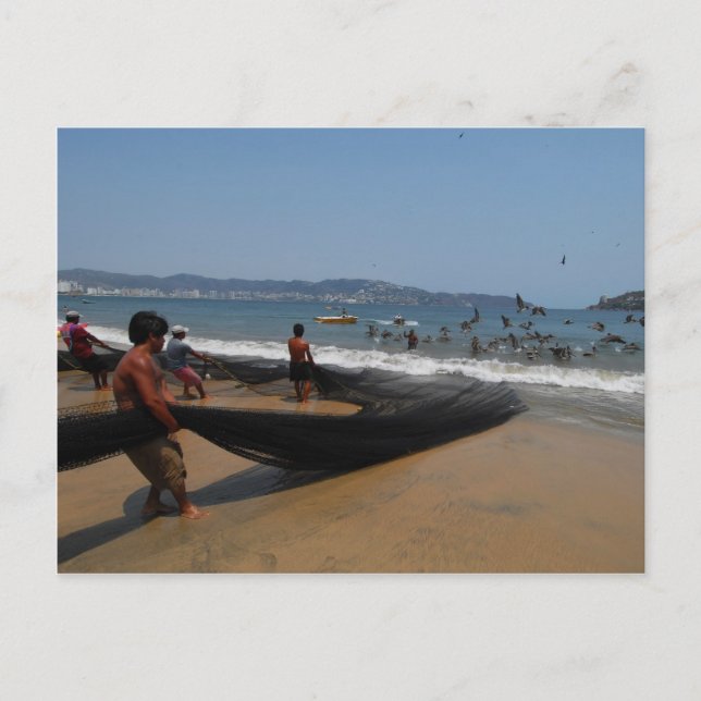 Postal Pescadores de Acapulco (Anverso)