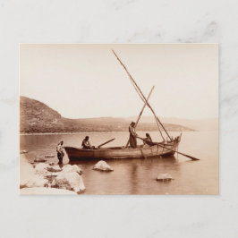 Postal Pescadores en el mar de Galilea