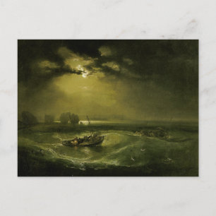 Postal Pescadores en el mar de J.M.W. Turner
