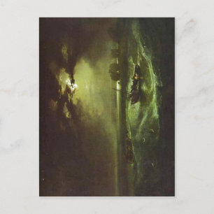Postal Pescadores en Sea J. M. W. Turner , 1796, aceite e