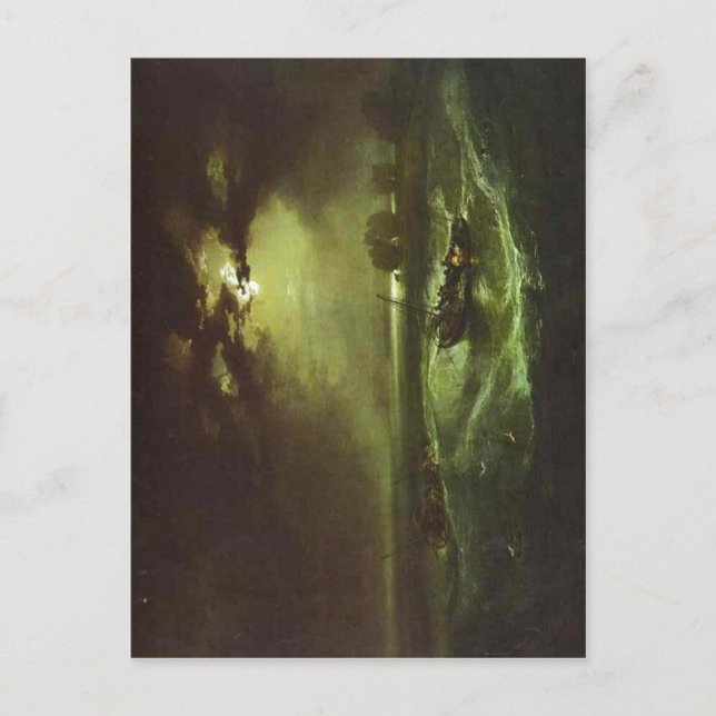 Postal Pescadores en Sea J. M. W. Turner , 1796, aceite e (Anverso)