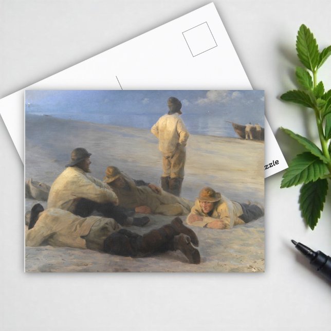 Postal Pescadores en Skagen Beach, P.S. Krøyer, Arte (Subido por el creador)