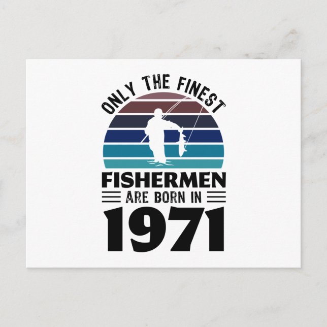 Postal Pescadores nacidos en 1971: 50° cumpleaños, regalo (Anverso)