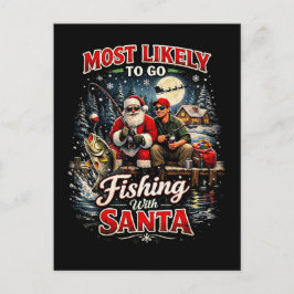 Postal Pescar con Santa