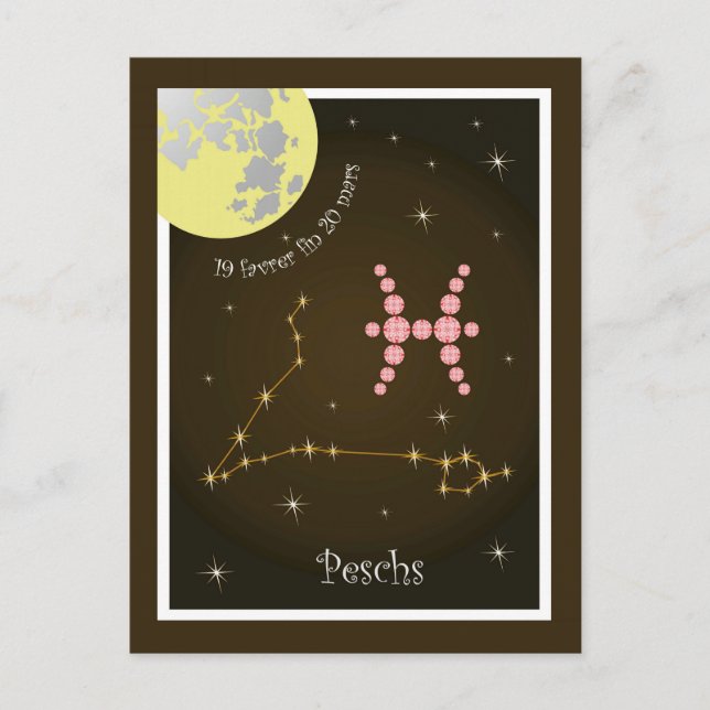 Postal Peschs 19 favrer fin 20 mars Postkarte (Anverso)